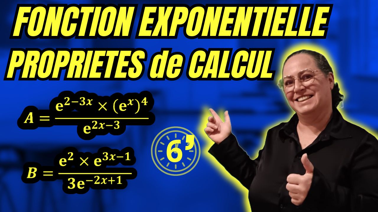 Maîtriser les propriétés de la fonction exponentielle