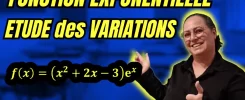 Variations d'une fonction exponentielle et tableau de variations