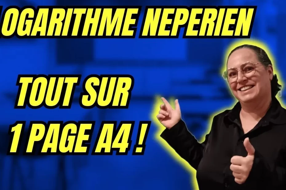 Fiche de révision du logarithme népérien en terminale spécialité maths avec propriétés, équations, limites et dérivées